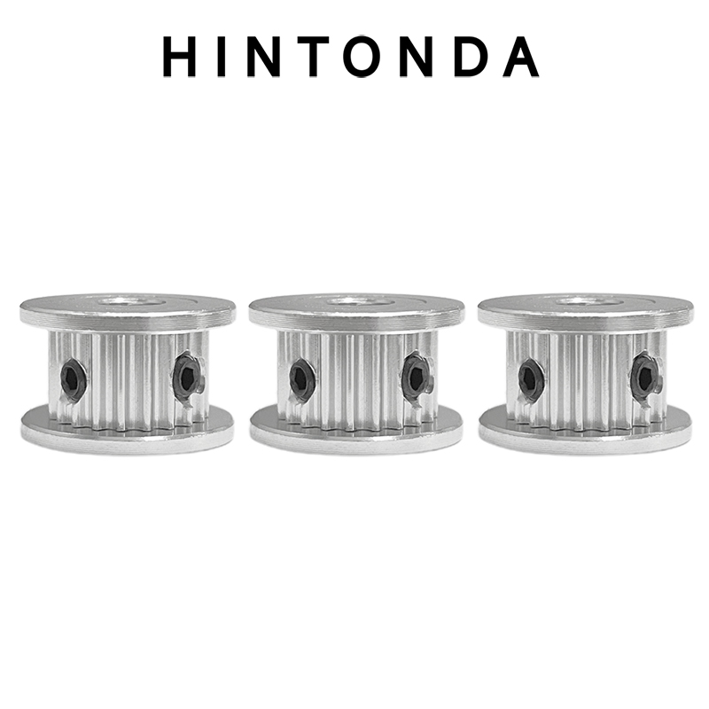 定制同步带轮 两面平铝合金 20齿内径5带宽6同步轮 3D打印机配件