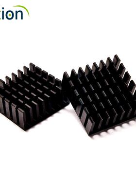 香橙派5 PLUS 黑色散热片CPU铝型材开槽散热器IC芯片散热块带背胶