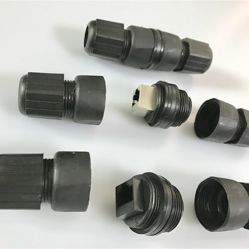 M25CAT5CAT6面板对接屏蔽网络线超防水连接器/六类以太网RJ45接头