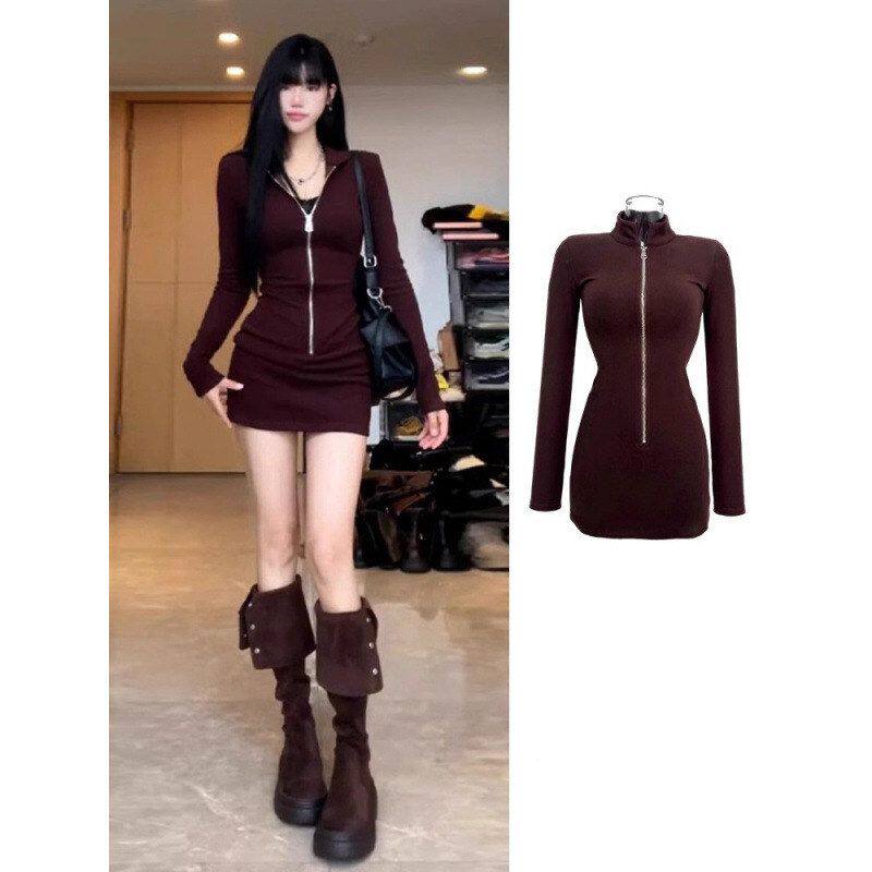 秋冬季法式搭性感包臀过年新款连衣裙圣诞子女高级穿辣妹短裙