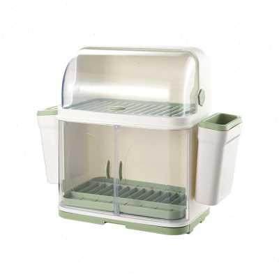 碗筷收纳盒家用厨房碗柜带盖多层装餐具碗盘箱放碗置物碗架碟收纳