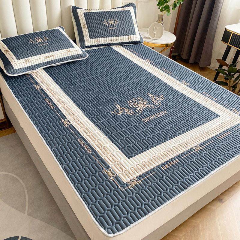 罗兰家纺泰国乳胶凉席三件套夏季冰丝席子1.8m床可水洗折叠1.5m透,床上用品,乳胶席,淘宝优惠券,粉丝福利购,淘宝优惠卷