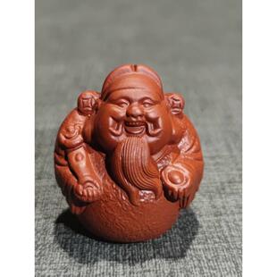 宜兴市紫砂【吉祥财神】如意财神茶宠饰品精品店可养茶几茶几办公