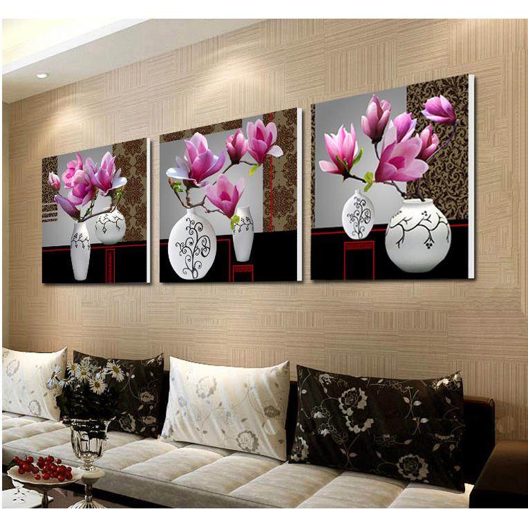 抽象简约花瓶客厅装饰画 画三联饭厅画 画沙发背景墙挂画 画卧室,家居饰品,现代装饰画,淘宝优惠券,粉丝福利购,淘宝优惠卷