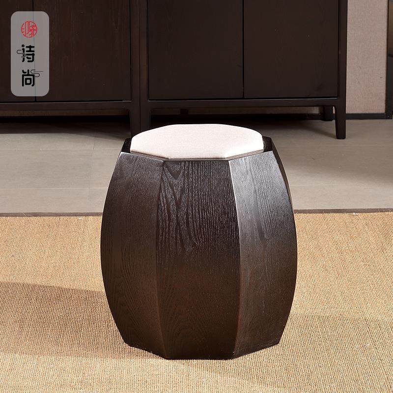 新中式实木禅意现代简约鼓凳矮凳圆凳茶凳绣墩换鞋凳凳子板凳坐墩,住宅家具,矮凳,淘宝优惠券,粉丝福利购,淘宝优惠卷