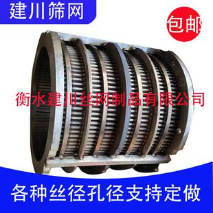 干湿固液分离机滤筒 不锈钢楔形丝筛管 加固条缝筛网滤芯过滤网