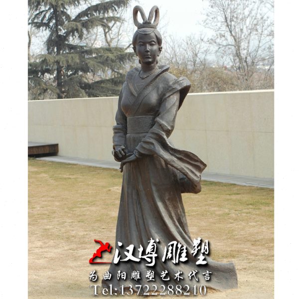 玻璃钢名李铜古代人雕塑照铜仿博物馆定做清雕像校园文化词雕人女