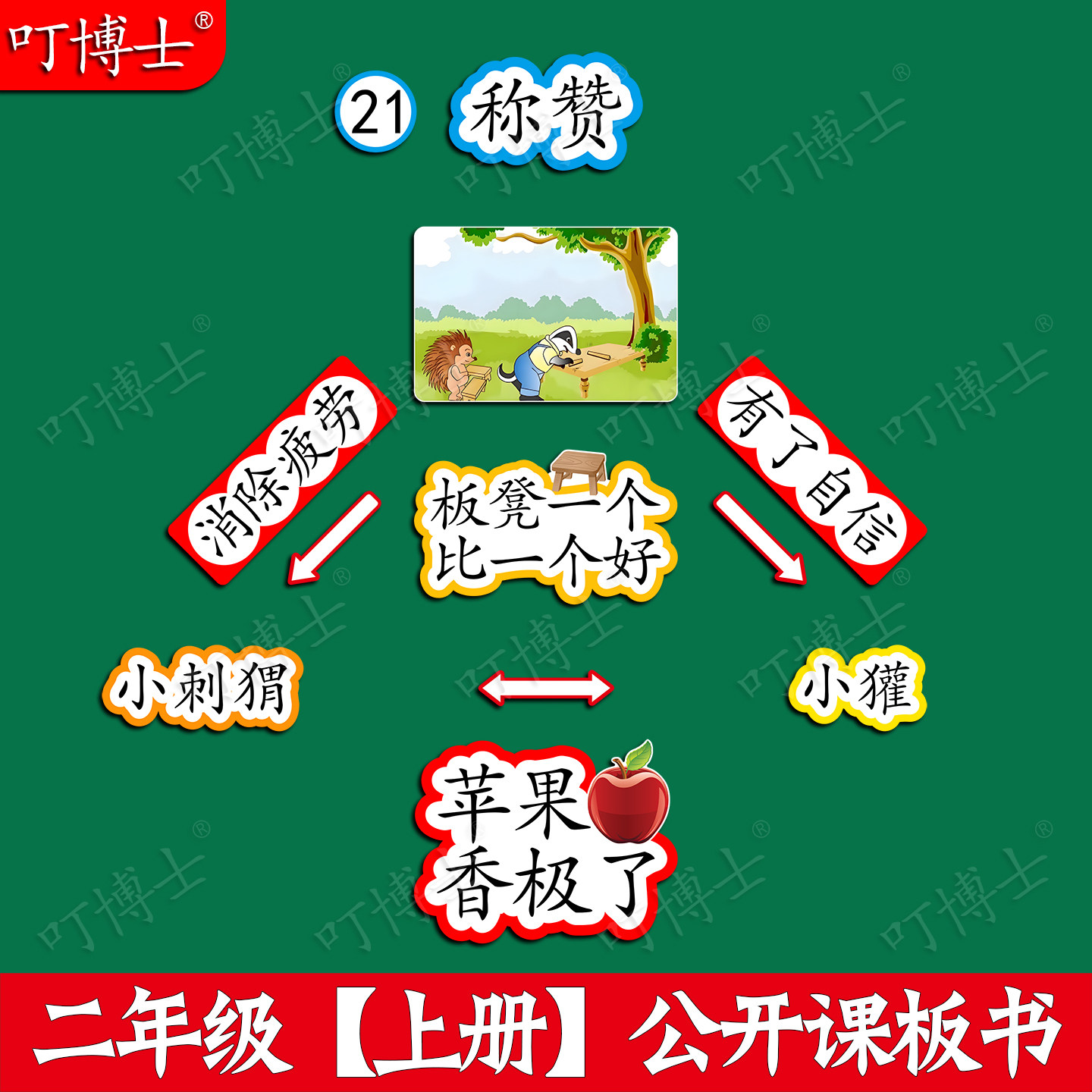 二年级称赞优质公开课板书贴教具