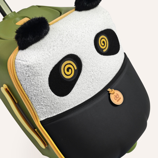 叨叨奶爸糯糯熊前盖拉链可拆卸表情可替换泰迪绒毛绒行李箱前盖