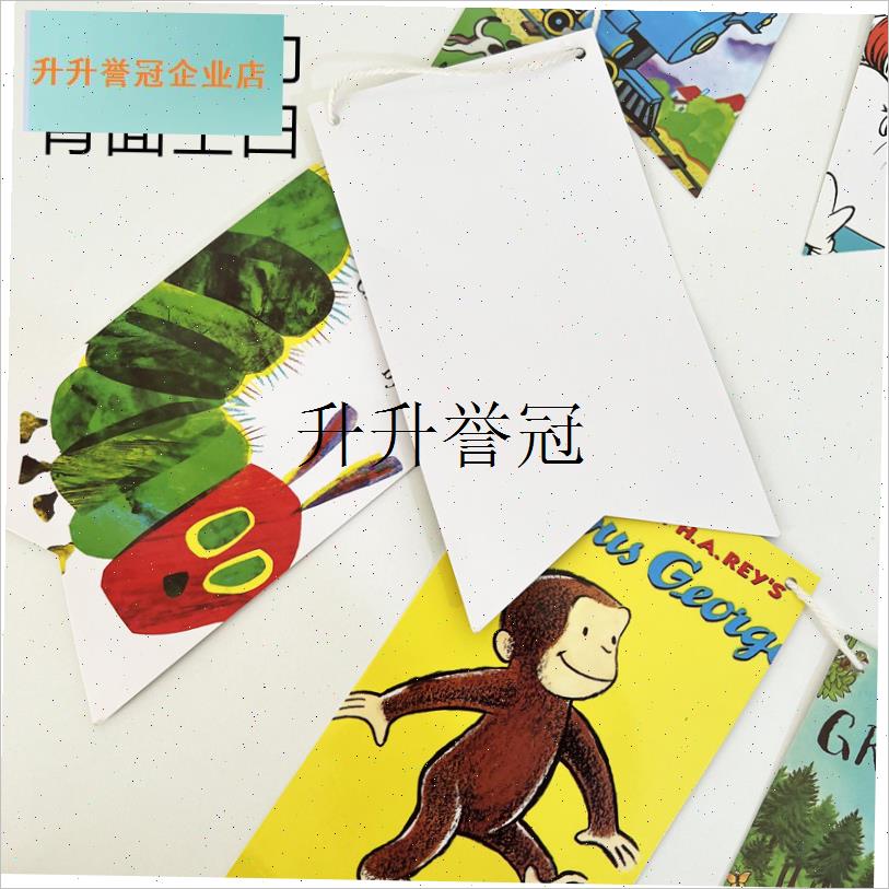 英语早教学c校教室绘本阅读室墙壁装饰画挂旗幼儿园环创串旗小彩,