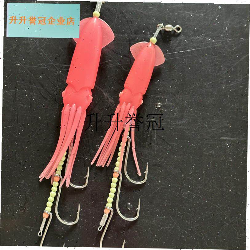 LED强夜光牙带仕挂大带鱼夜光海钓串J钩牙带钩太刀鱼铁板用鱼钩,
