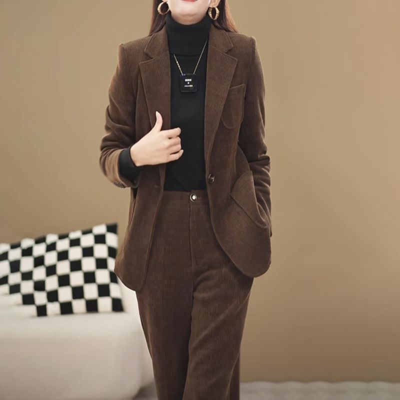 两件套加棉加厚西装外套