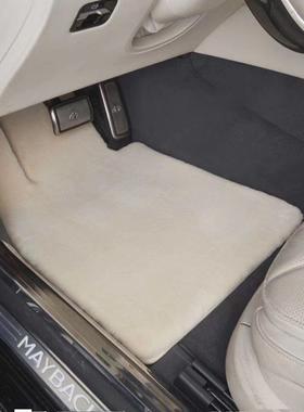 适用于特斯拉Model SModel YX小米SU7羊剪绒脚垫长毛澳毛羊毛地毯