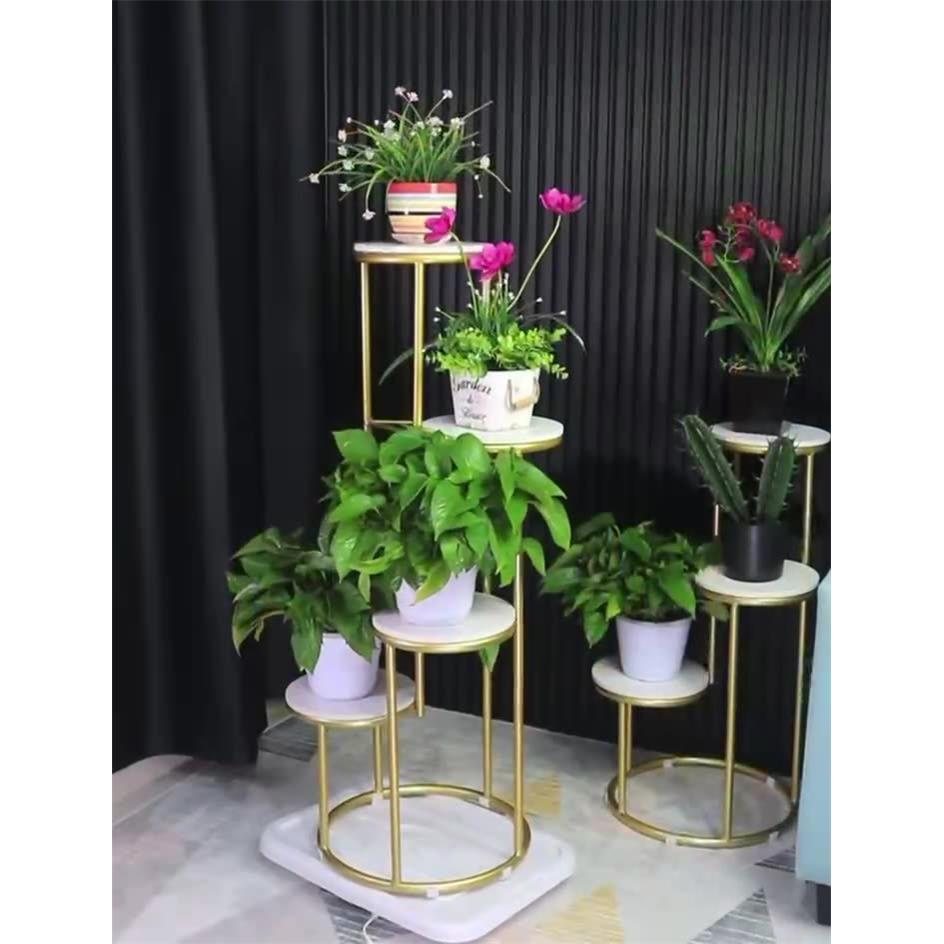现代简约铁艺花架多层绿植花盆架客厅落地式花架子阳台创意花几