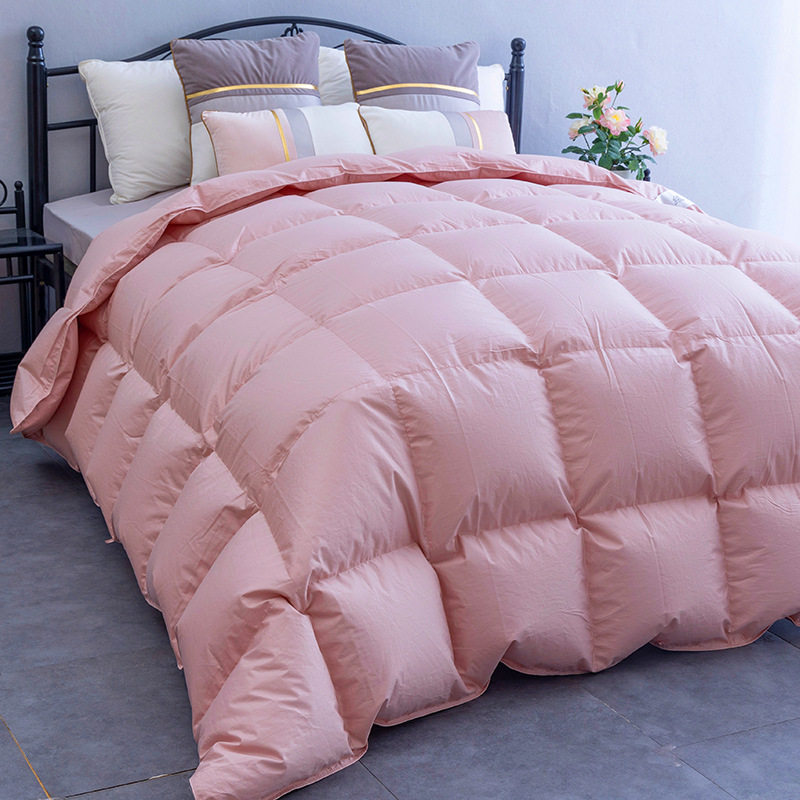 加密全棉80贡缎单层不跑绒羽绒被壳自充绒半成品家居被套单件批发