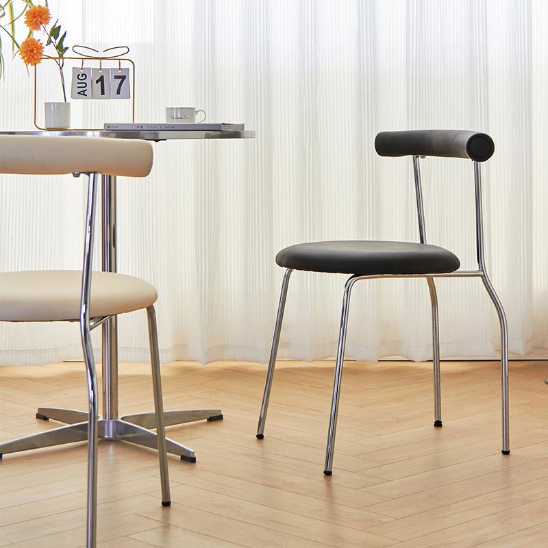 北欧轻奢奶油风设计师餐椅现代简约家用靠背会客椅复古书桌椅