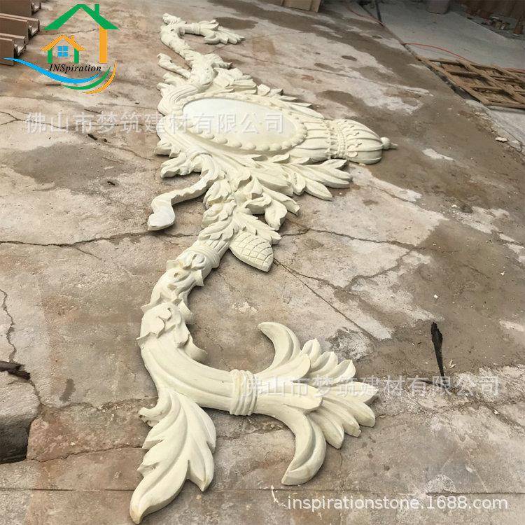 精美欧式门头雕花山花浮雕外墙门头花浮雕装饰线条GRC工程