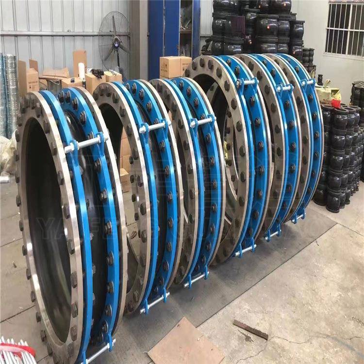 DN600翻边橡胶软连接耐高温橡胶软接头法兰橡胶接头标准尺寸