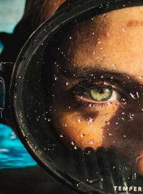 法国Beuchat SUPER复古潜水面镜自由潜硅胶橡胶时尚超宽广视野