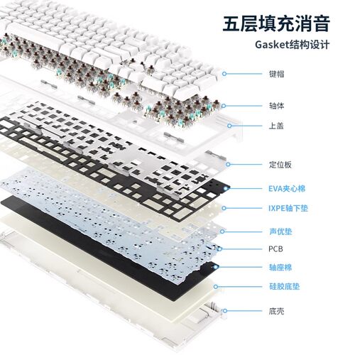 RK R104机械键盘有线单模客制化热插拔游戏电竞商务办公打字外设