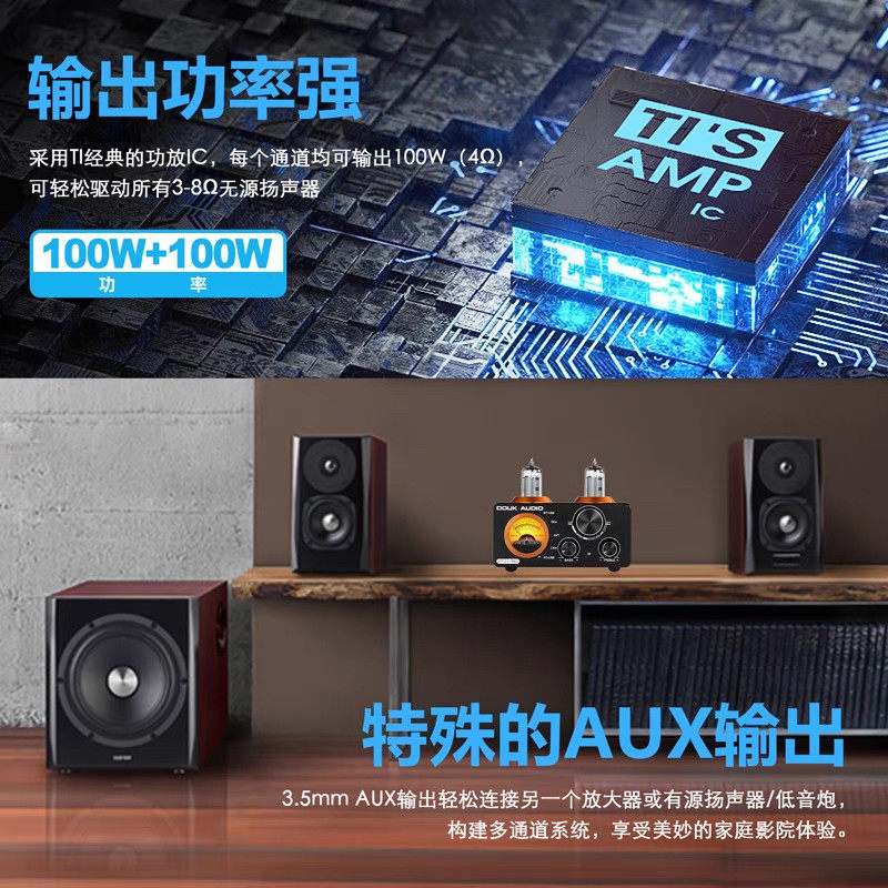 Douk Audio ST-01 PRO胆机电子管HiFi功放 200W高传真音响设备