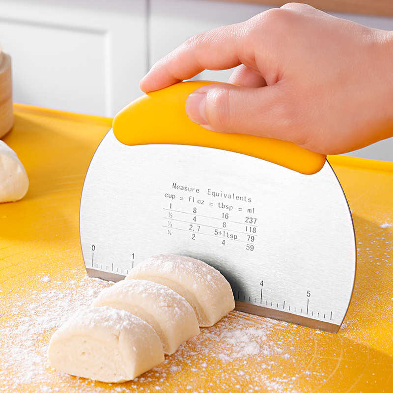 不锈钢切面刮板刻度家用蛋糕馒头