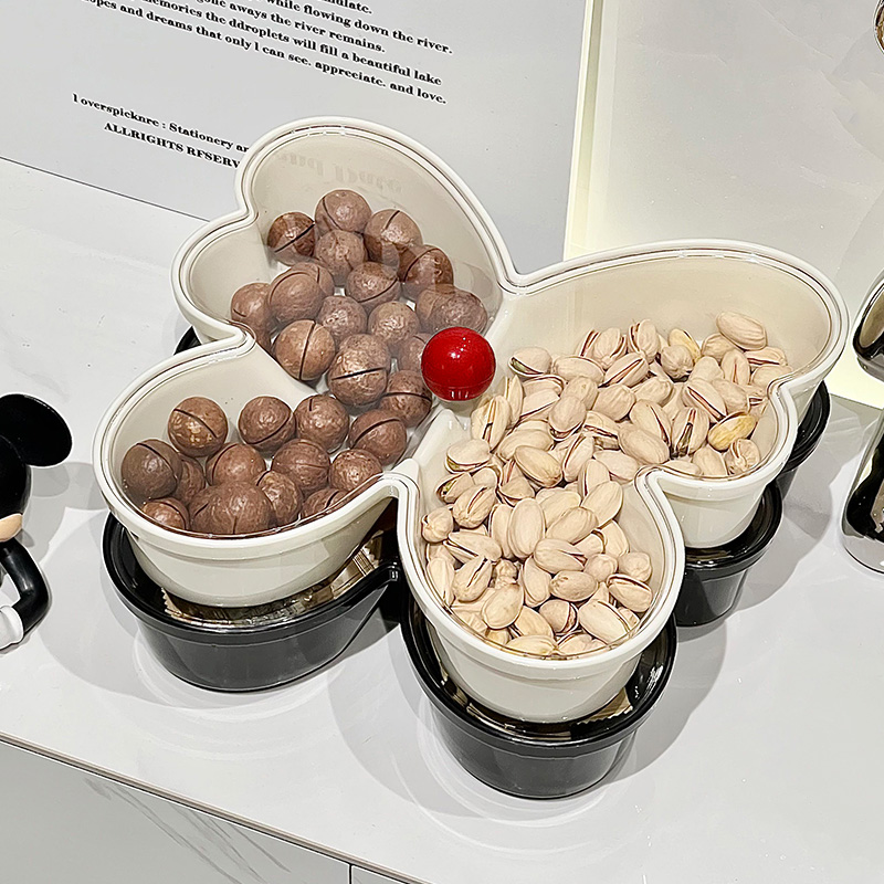 轻奢蝴蝶果盒家用零食坚果收纳盒