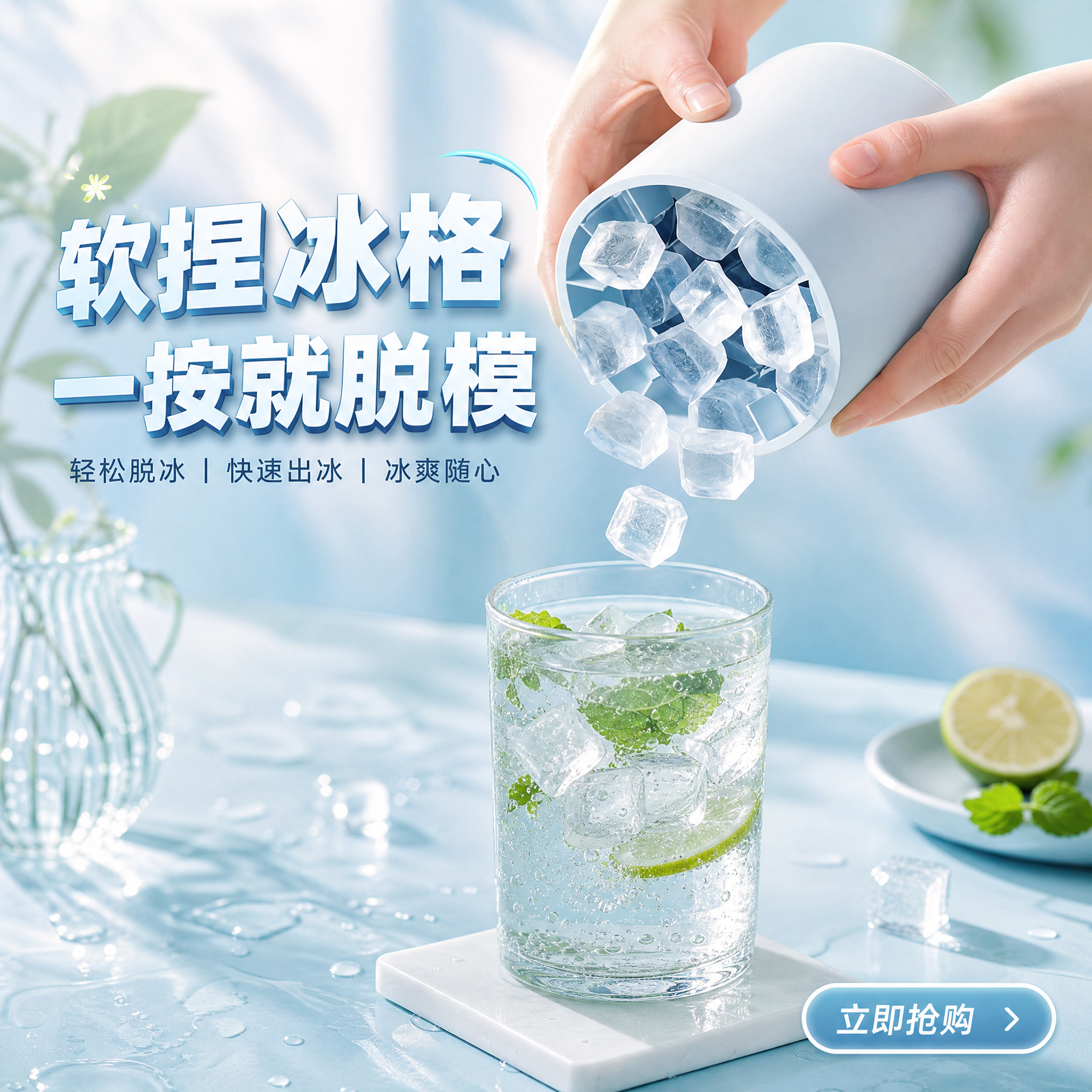家用冰格制冰神器快速制冰杯冰桶