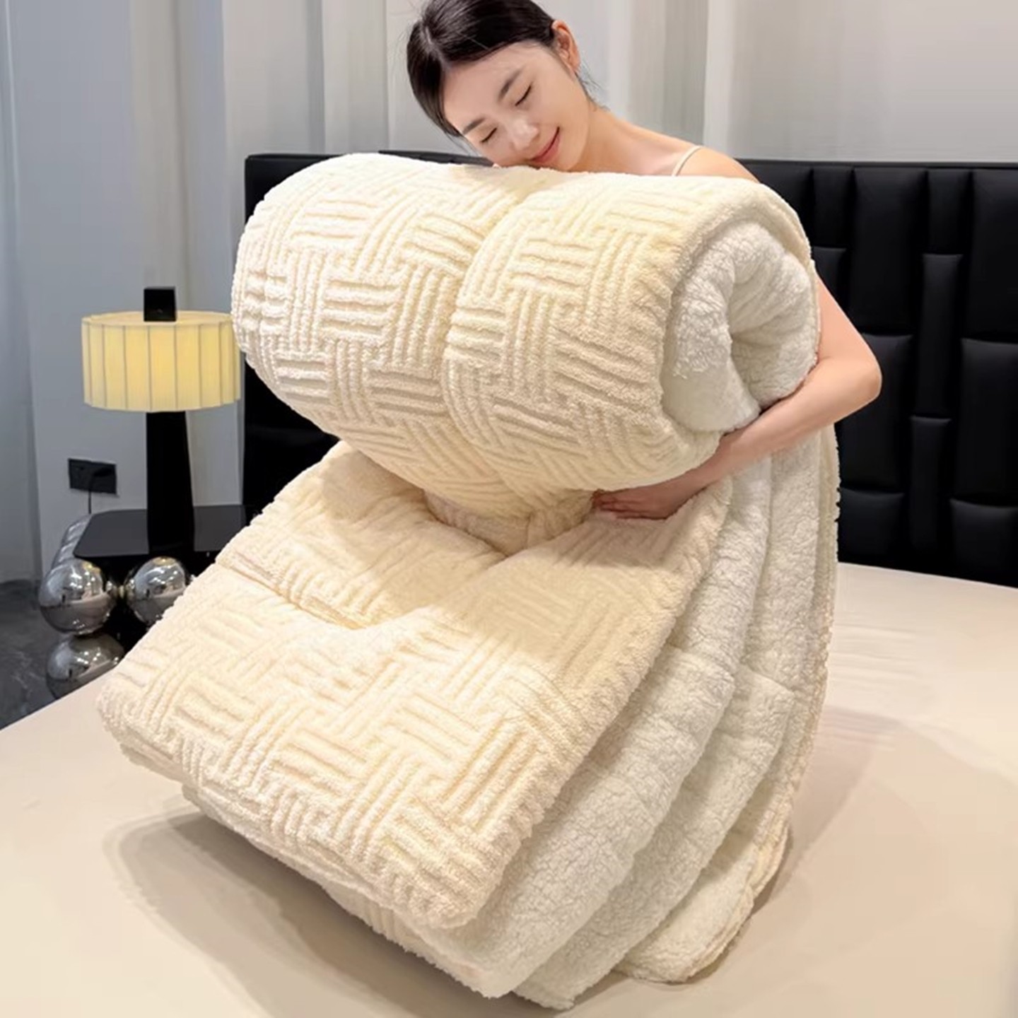 日本精工冬季加厚毛毯牛奶绒羊羔绒被子冬被加绒保暖宿舍棉被盖毯