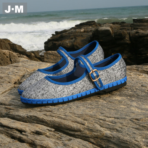 J·M亚麻平底舒适玛丽珍鞋