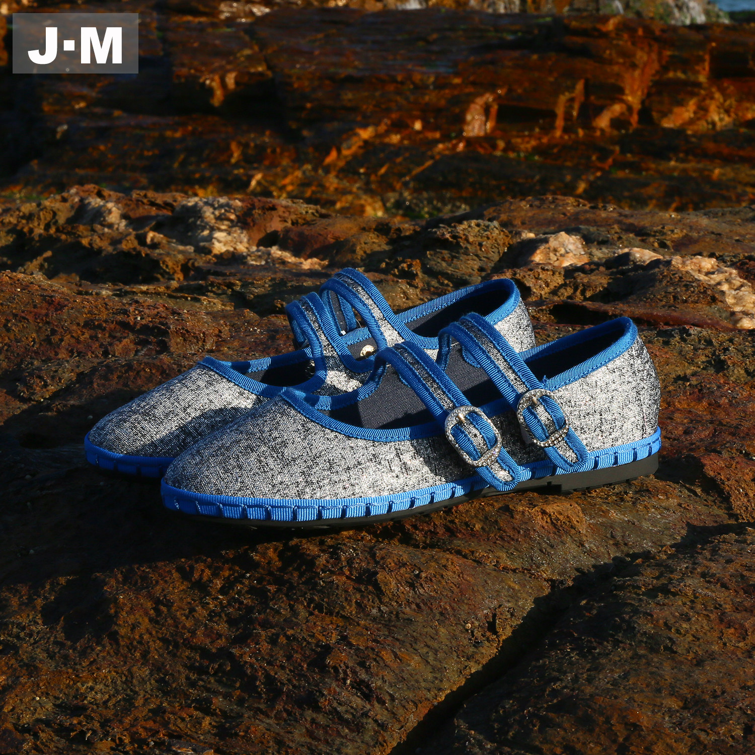 J·M（服装鞋帽）双带一字扣玛丽珍鞋女2026新款浅口百搭平底单鞋