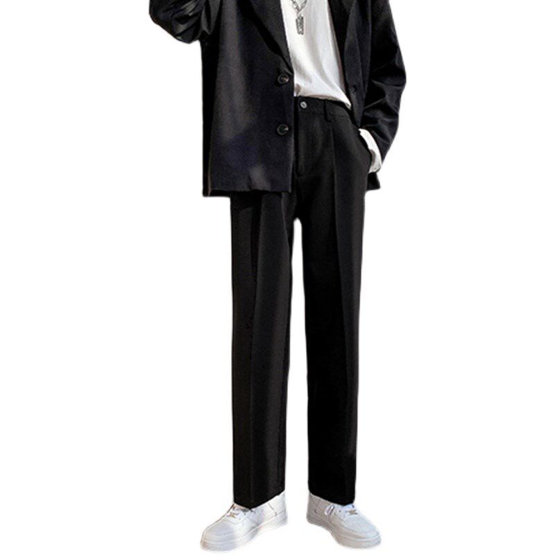 垂感男生大长腿瘦高个子加长版110115120cm宽松直筒190西裤男裤子