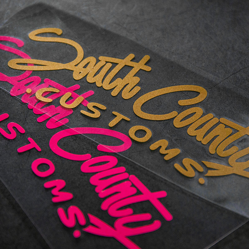 汽车贴纸个性花体South County前后挡风玻璃贴纸电动车摩托车贴纸