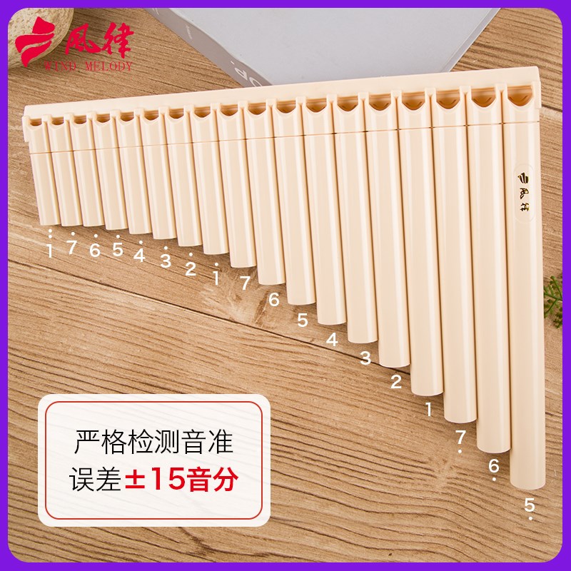 风律牌易学排笛 16管18管C调儿童入门学生初学者排箫教学推荐乐器