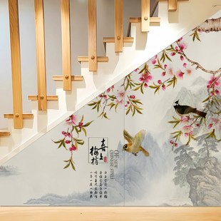 楼梯侧面遮丑帘定制斜边三角防尘免打孔装饰布帘储物杂物间遮挡帘