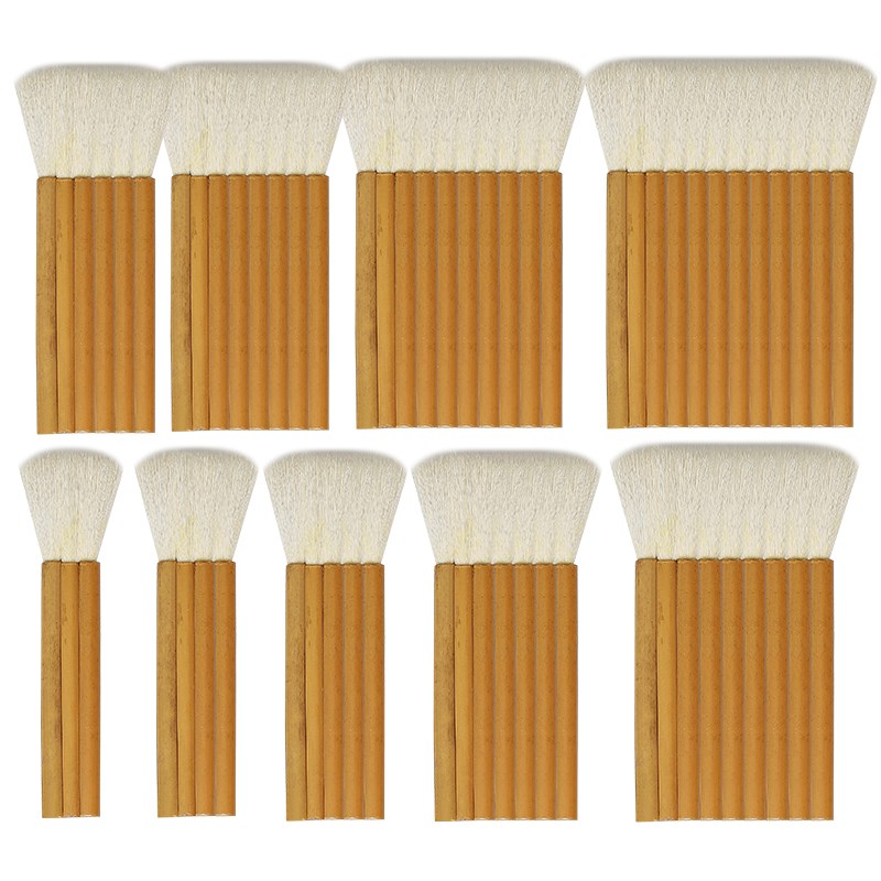 卫庄新款平尾款羊毛刷排刷软毛底纹画笔刷子排笔拍刷板刷水粉材料