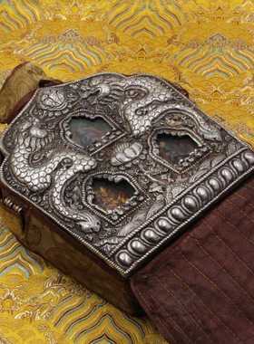 新品藏银嘎乌盒尼泊尔纯手工挂件摆件F复古做旧噶乌盒大号擦擦佛