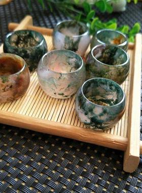 极速水草玛瑙扳指天然戒指指环玉髓E男女绿冰种飘花纯男款戒玉石