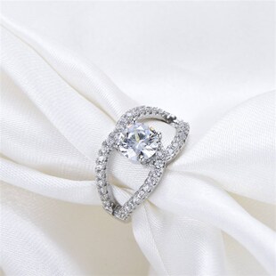 极速Zhenrong new cool rring flash diamond engagement ring je