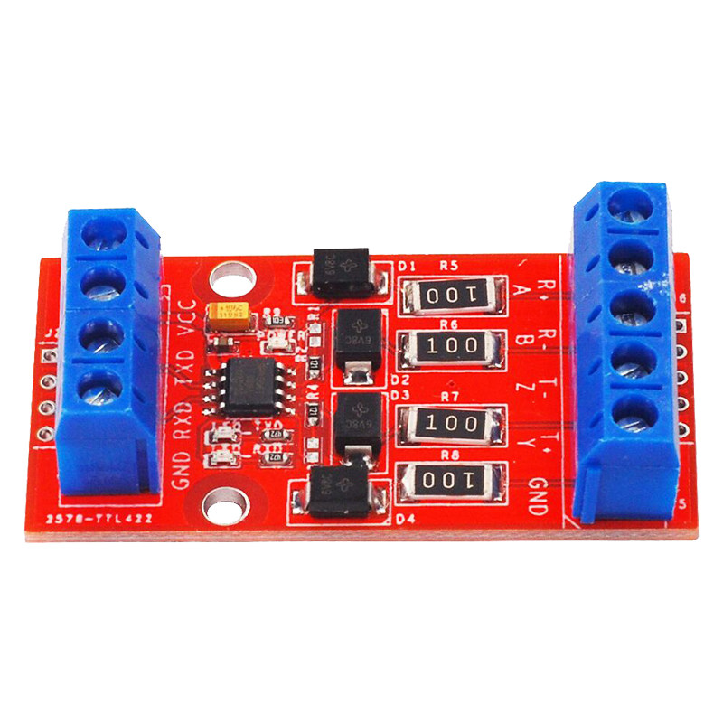 极速全双工4e22转单晶片UART串口转换 RS422互转TTL双向讯号模块5