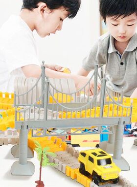 极速DIY Construction Race Tracks EnginKeering Gifts Plastic
