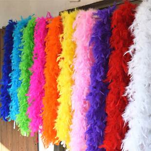 极速52 g 2 yards fluffy turkish feather boa  scarf cloZthing