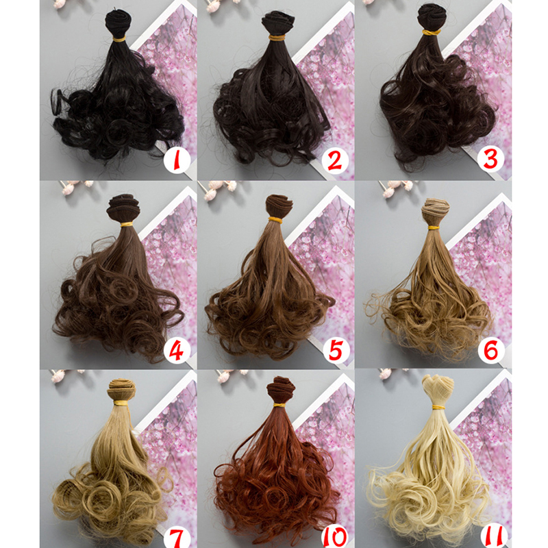 极速15*100cm  BJD SD Curly Hair Extensions for AllU Dolls DI
