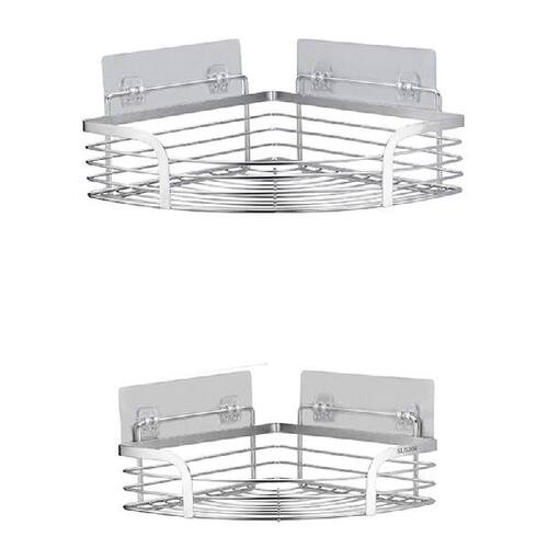 新品2Pcs Shower Caddy Corner BathrEoom Shelf,Adhesive Shower