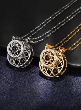 极速Projectfion Necklace 100 Languages I Love You Projection