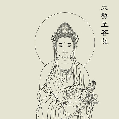 极速西方三圣画像挂画佛堂背景墙供奉阿弥陀佛观世U音大势至菩萨