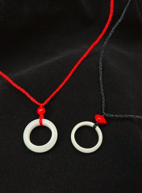 极速白玉菩提吊坠项链情侣闺蜜款手工L成品打磨戒指吊坠男女