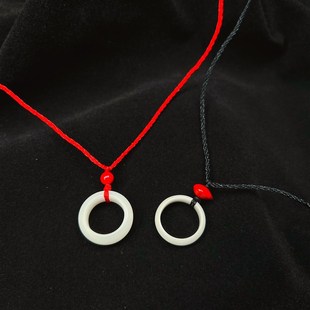 极速白玉菩提吊坠项链情侣闺蜜款手工L成品打磨戒指吊坠男女