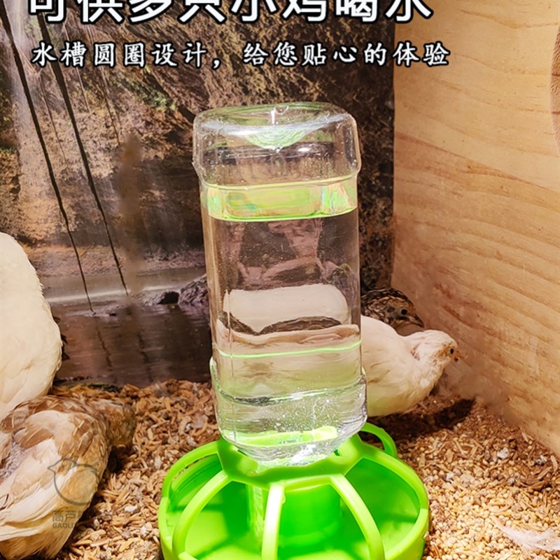 极速芦丁鸡喝g水器水壶陶瓷小鸡圆形喂食器饮水器食碗围栏鹌鹑自