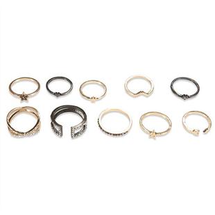 极速Ring combination set hollow diamond simple ring rZing 1